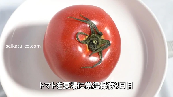 トマトを夏場に常温保存3日目