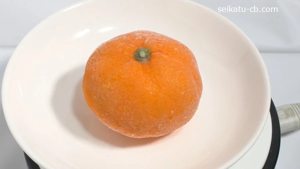 再冷凍したみかん