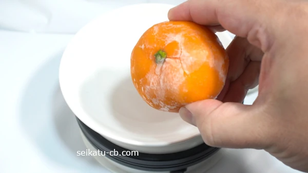 再冷凍して常温解凍したみかん