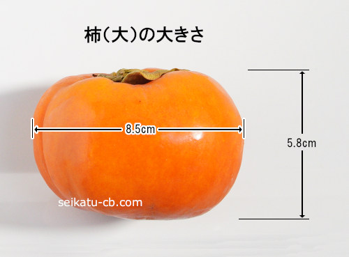 大きな柿1個の大きさ