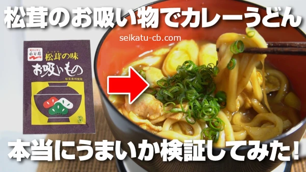 松茸の味お吸い物でカレーうどんが簡単に作れるって本当なの?実際に作って検証してみた!