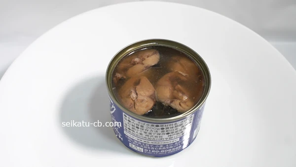 安いさばの水煮缶の中身