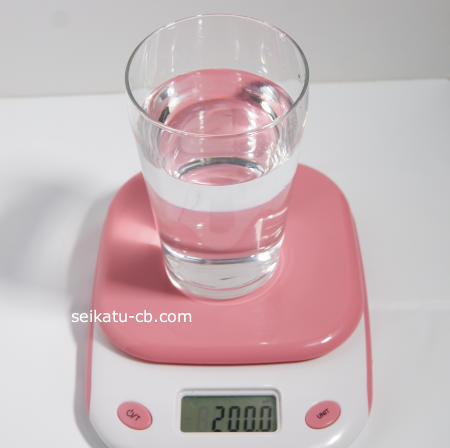 水道水コップ1杯（200ml）分
